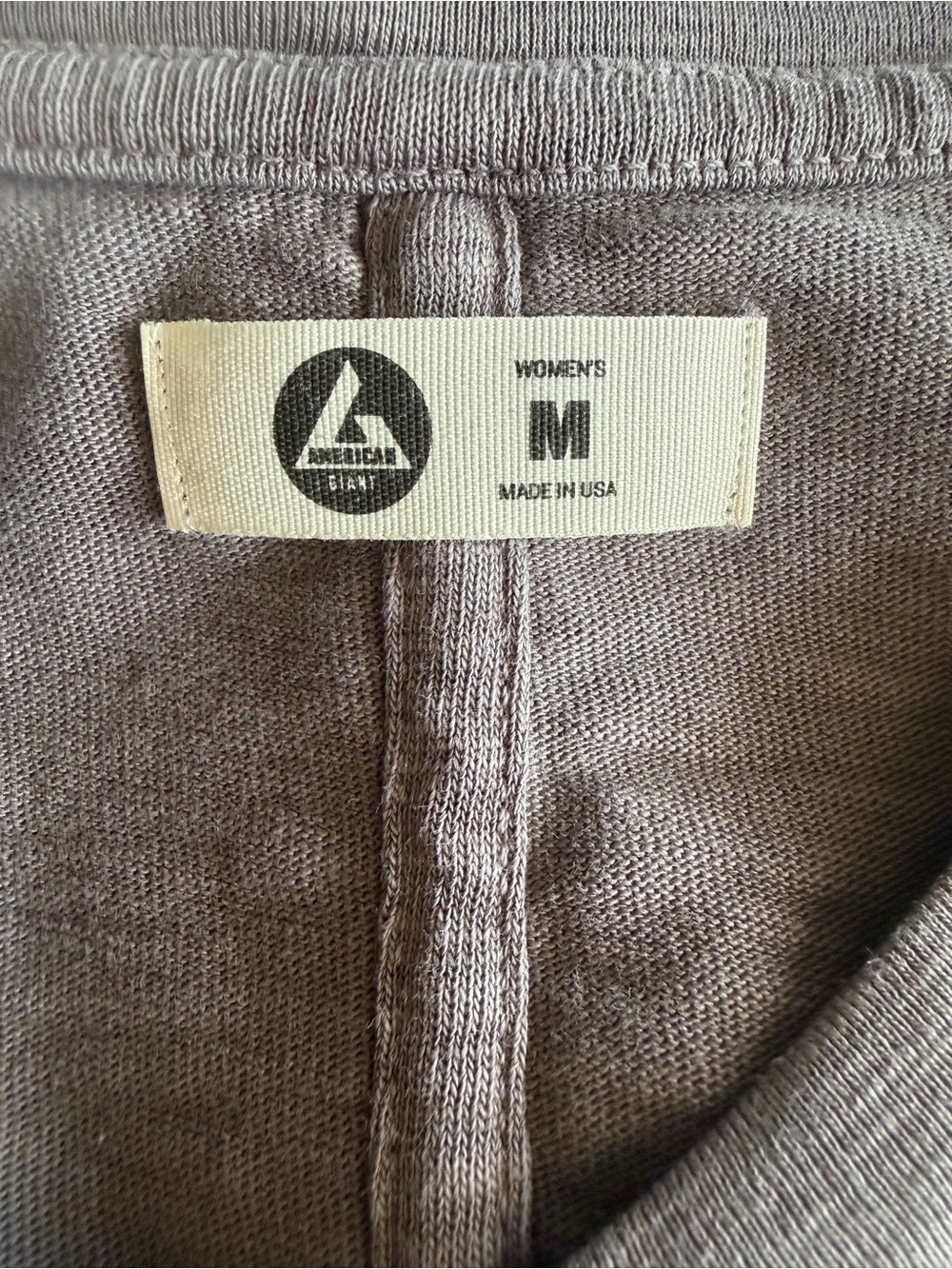 American Giant Supima Cotton Long Sleeve Top Gray Size Medium Soft Tee Essential - Picture 2 of 5